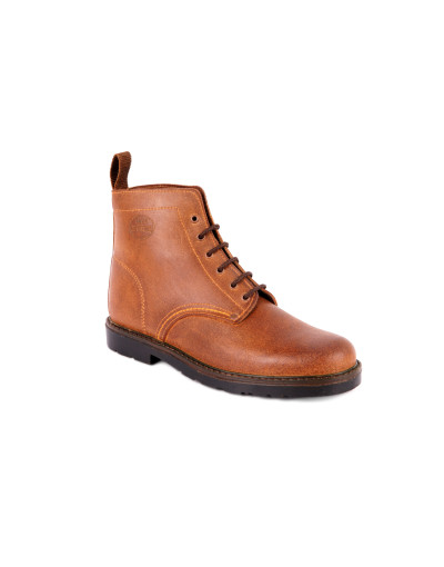 Leather lace-up boots