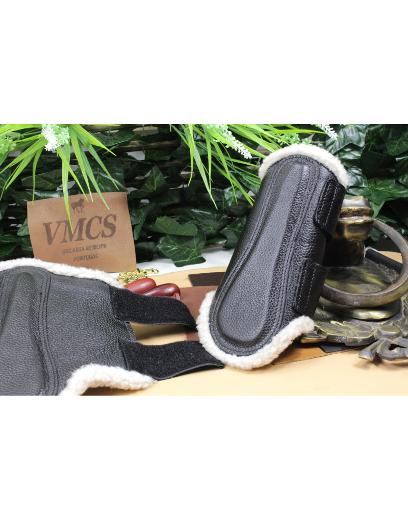 SANCTUS Protectores cuero y lana Sintética